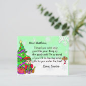 Briefkaarten van Santa: Holiday Elf (Staand voorkant)