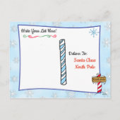 Briefkaarten van Santa: Schattigee Sneeuwman (Achterkant)