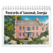  Briefkaarten van Savannah Georgia Kalender (Hoes)
