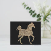 briefkaarten van silhouette paarden (Staand voorkant)