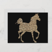 briefkaarten van silhouette paarden (Voorkant / Achterkant)