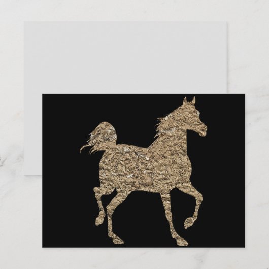 briefkaarten van silhouette paarden (Voorkant / Achterkant)