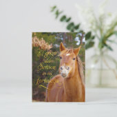 Briefkaarten van Spaanse bijbelse reuzenpaarden (Staand voorkant)