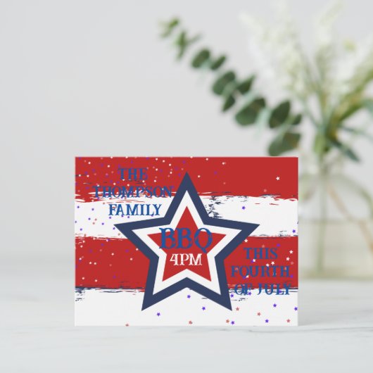 Briefkaarten van Uncle Sam 4 juli (Staand voorkant)