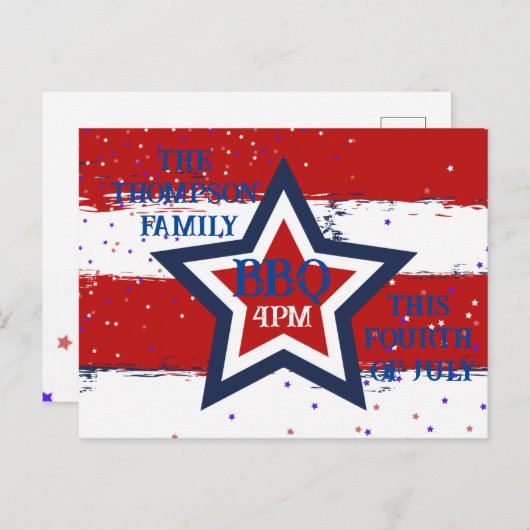 Briefkaarten van Uncle Sam 4 juli (Voorkant / Achterkant)