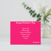 briefkaarten van Valentijnsdag vrouw (Staand voorkant)