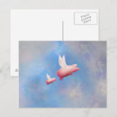 Briefkaarten van vliegende varkens en biggen (Voorkant / Achterkant)