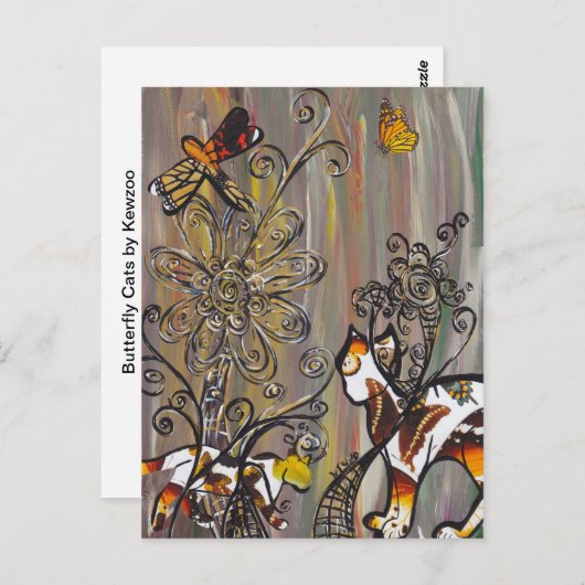 Briefkaarten van vlinderkatten (Voorkant / Achterkant)