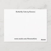 Briefkaarten van vlinderkatten (Achterkant)