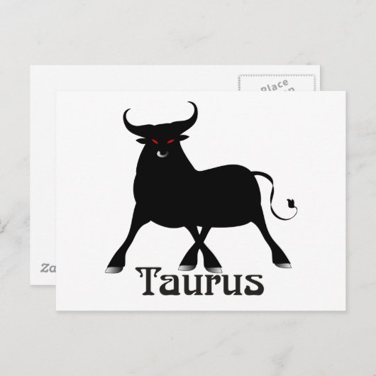 Briefkaarten van Whimsical Taurus (Voorkant / Achterkant)
