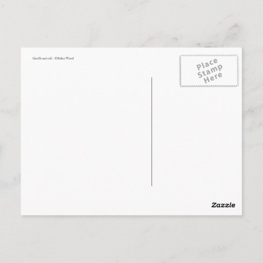 briefkaarten van wilde Giraffes (Achterkant)