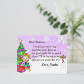 Briefkaarten vanaf Santa: Vakantie Etnische Elf (Staand voorkant)