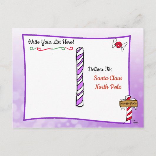 Briefkaarten vanaf Santa: Vakantie Etnische Elf (Achterkant)