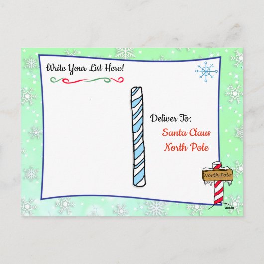 Briefkaarten vanaf Santa: Vakantie Etnische Elf (Achterkant)