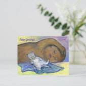 Briefkaarten voor aangepaste katten van melk Drink (Staand voorkant)