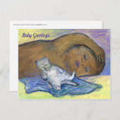 Briefkaarten voor aangepaste katten van melk Drink (Voorkant / Achterkant)