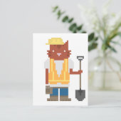 Briefkaarten voor bouwvakkers van kattenpapier (Staand voorkant)