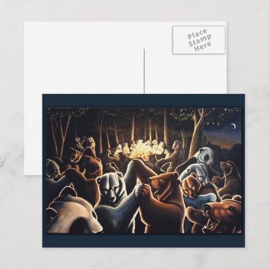 Briefkaarten voor dansende Beren Briefkaart (Voorkant / Achterkant)