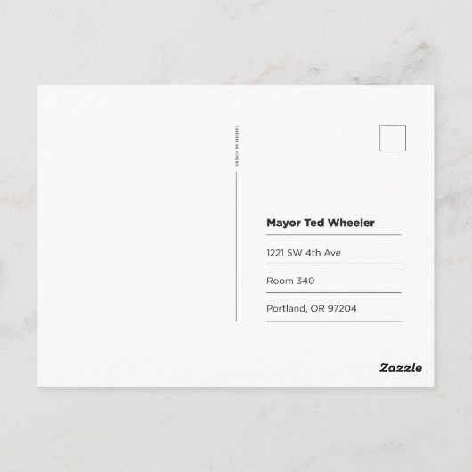 Briefkaarten voor de burgemeester van Portland (vo (Achterkant)