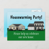 Briefkaarten voor de uitnodigingen van de partij v (Voorkant / Achterkant)