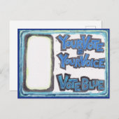Briefkaarten voor Democraten - Uw stem = Uw stem (Voorkant / Achterkant)