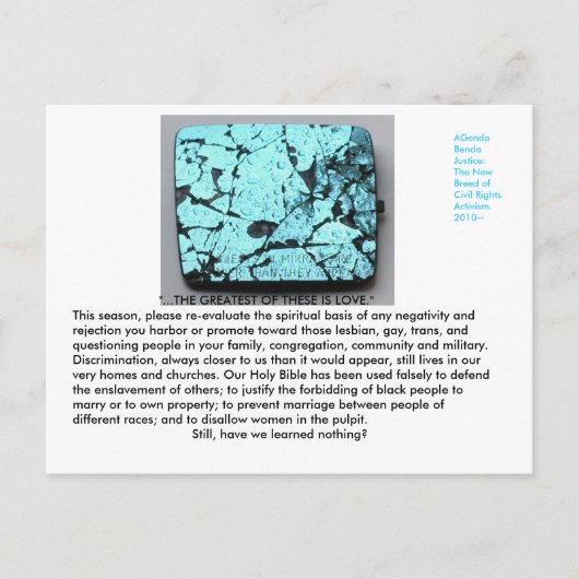 Briefkaarten voor gemeenschappen LGBT naar kerk te (Voorkant)