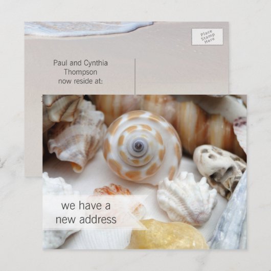 Briefkaarten voor het nieuwe adres van kustbewoner (Voorkant / Achterkant)