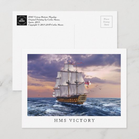 Briefkaarten voor het schilderen van het overwinni (Voorkant / Achterkant)