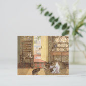 Briefkaarten voor het schilderen van katten  (Staand voorkant)