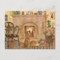 Briefkaarten voor het schilderen van katten 