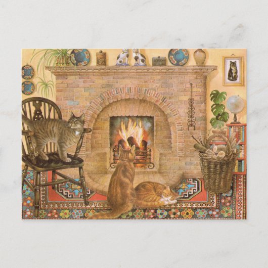 Briefkaarten voor het schilderen van katten  (Voorkant)