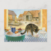 Briefkaarten voor het schilderen van katten  (Voorkant)