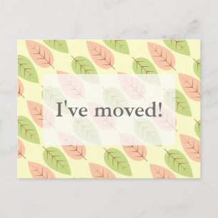 Briefkaarten voor het verplaatsen van bladafdrukke