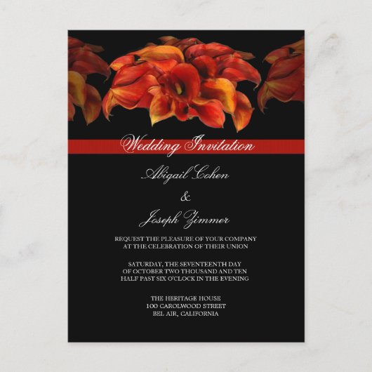 Briefkaarten voor huwelijksuitnodiging (Voorkant)