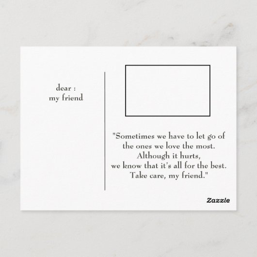 Briefkaarten voor je vriend (Achterkant)