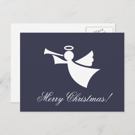 Briefkaarten voor kerstangelsilhouette (Voorkant / Achterkant)