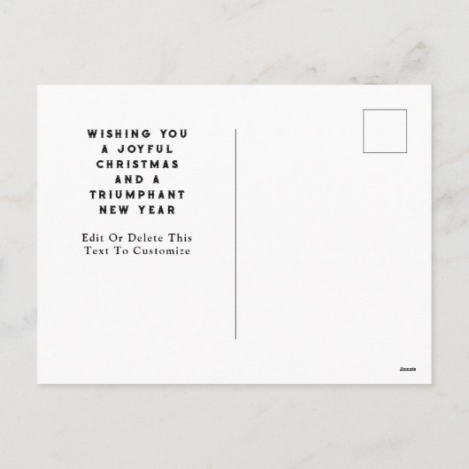 Briefkaarten voor kerstfeestdagen (Achterkant)