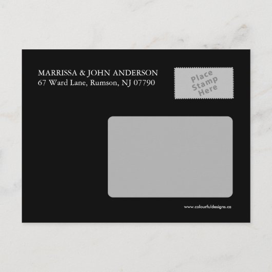 Briefkaarten voor kerstfeestuitnodigingen (Achterkant)