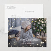 Briefkaarten voor kerstfoto's met magie (Voorkant / Achterkant)