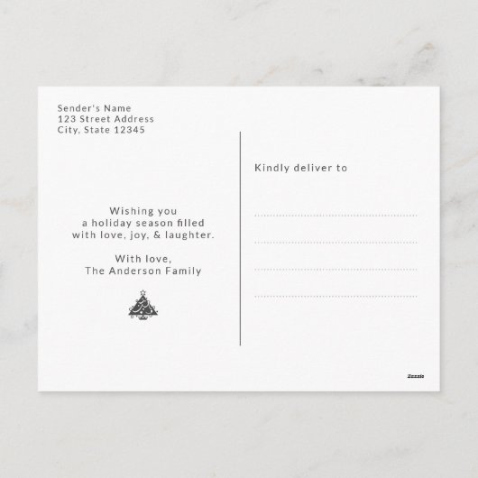 Briefkaarten voor kerstfoto's met magie (Achterkant)