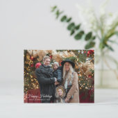 briefkaarten voor kerstfoto's met Prettige feestda (Staand voorkant)