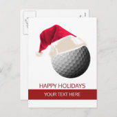 Briefkaarten voor kerstgolfballen Santa Hat (Voorkant / Achterkant)