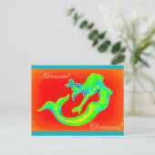 briefkaarten voor kerstmis mermaid (Staand voorkant)