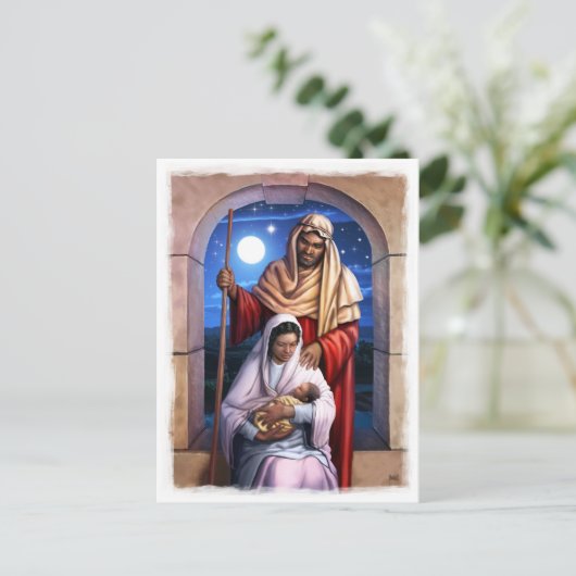 Briefkaarten voor kerstvisten van Afrikaanse Ameri (Staand voorkant)