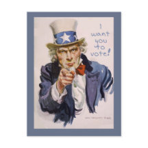Briefkaarten voor kiezers UNCLE SAM November 6