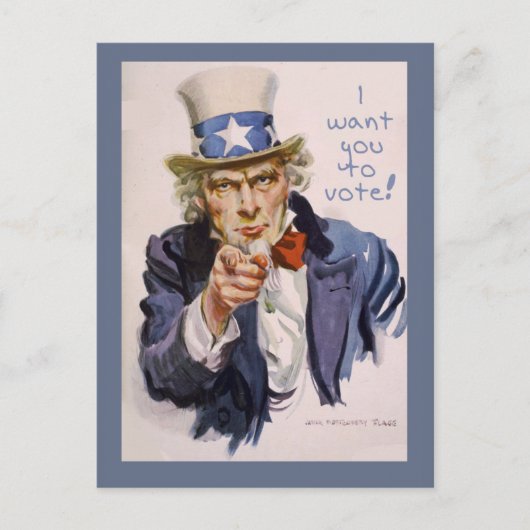 Briefkaarten voor kiezers UNCLE SAM November 6 (Voorkant)