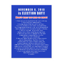 Briefkaarten voor kiezerskiezers CONTROLLIST 6 nov