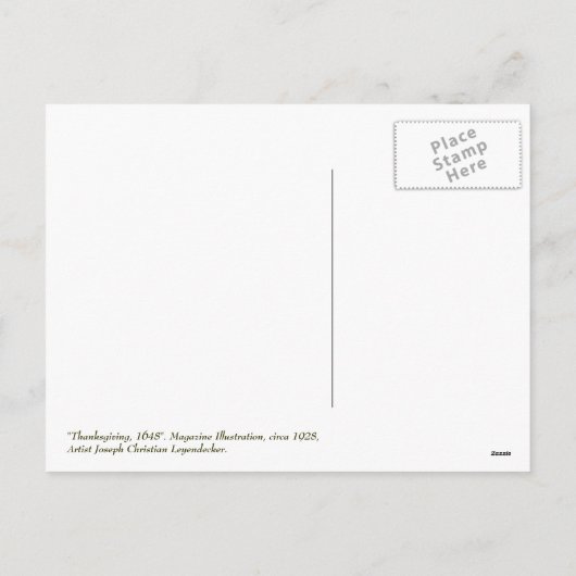 Briefkaarten voor  kunstThanksgiving (Achterkant)
