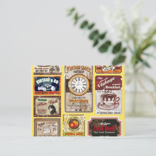 Briefkaarten voor  labels (Staand voorkant)