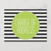 Briefkaarten voor moderne gestreepte adreswijzigin (Voorkant)